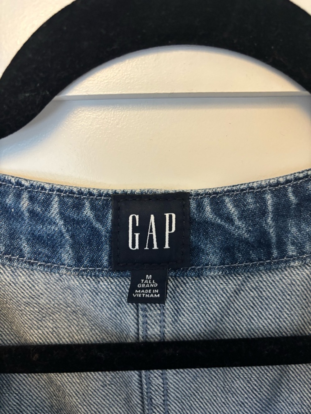 Gap Longline Denim Vest Top in Medium Blue (Tall) - Picture 5 of 5